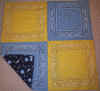 light blue and yellow with navy moon flannel