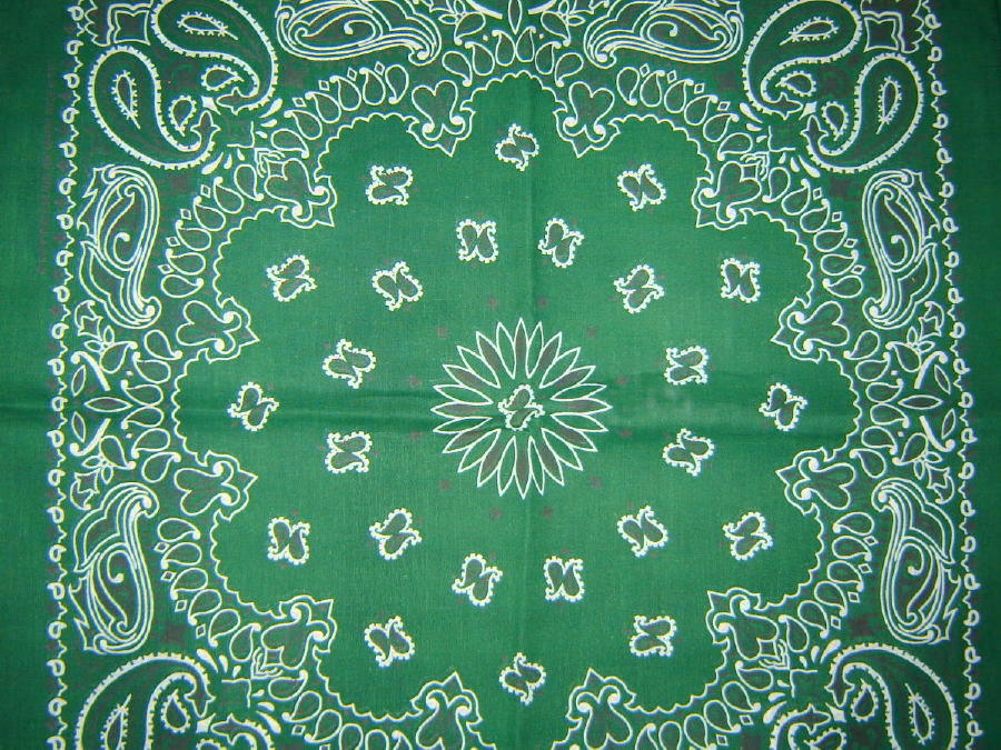 green bandana impression